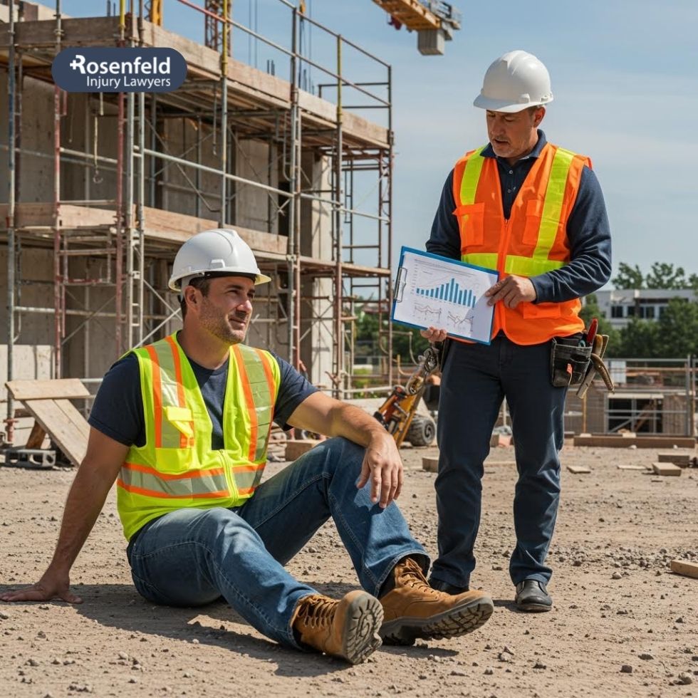 Safety incident in Illinois construction site involving falls, slips, and trips