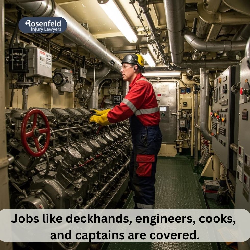 Maritime attorney explaining practical matters of Jones Act coverage to a seaman