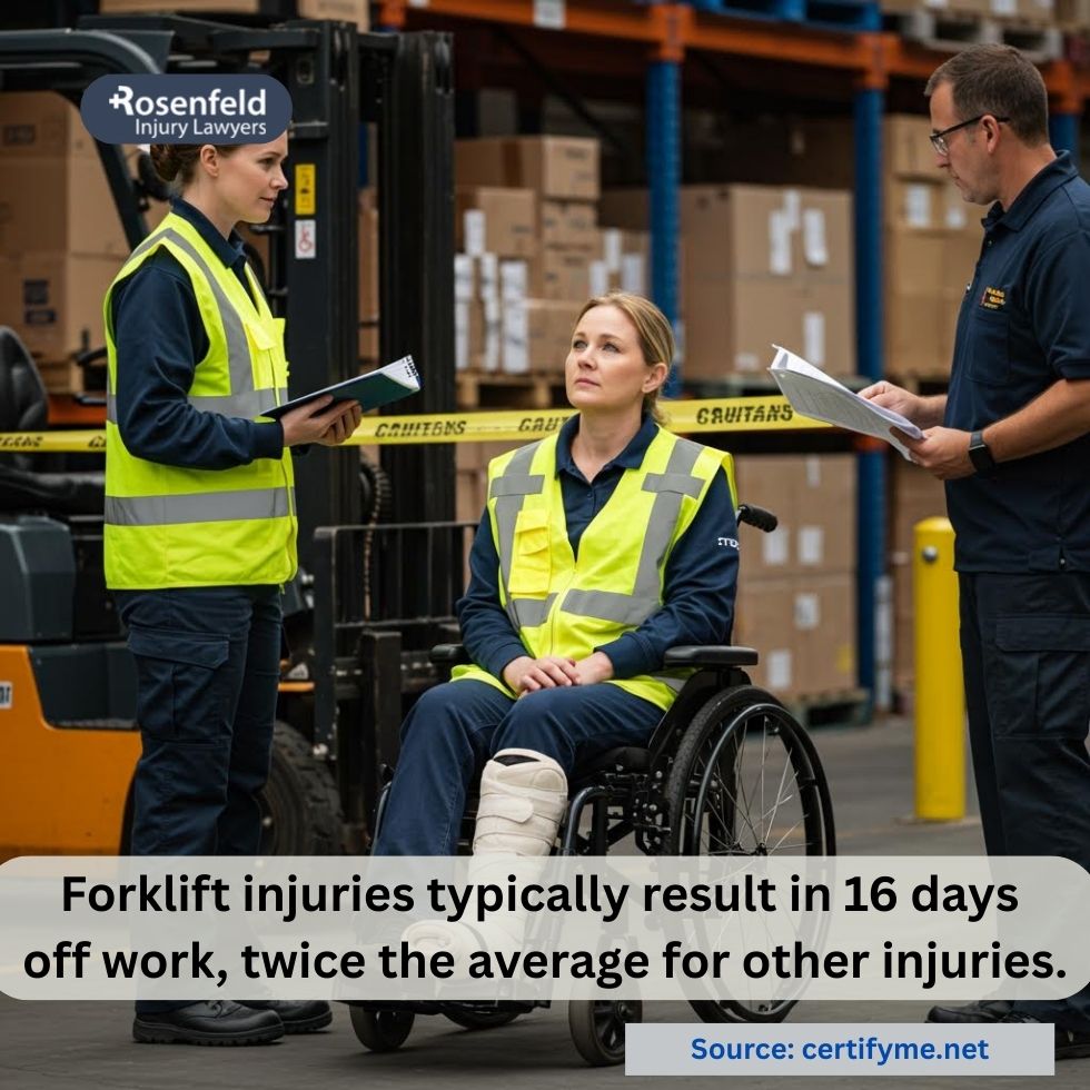 Lawyer in Chicago handling a forklift injury case from a job site accident