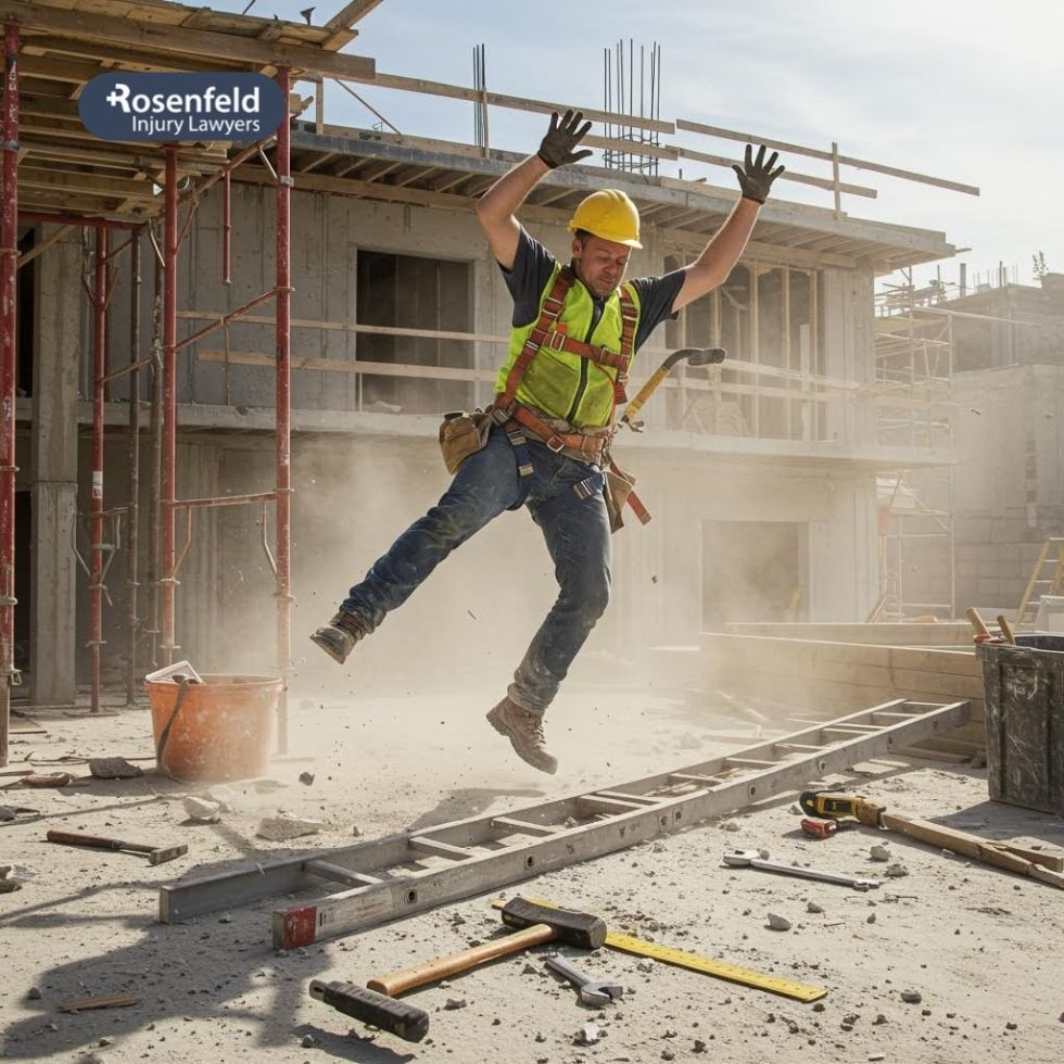 Determining liability for a slip and fall accident on a construction site.