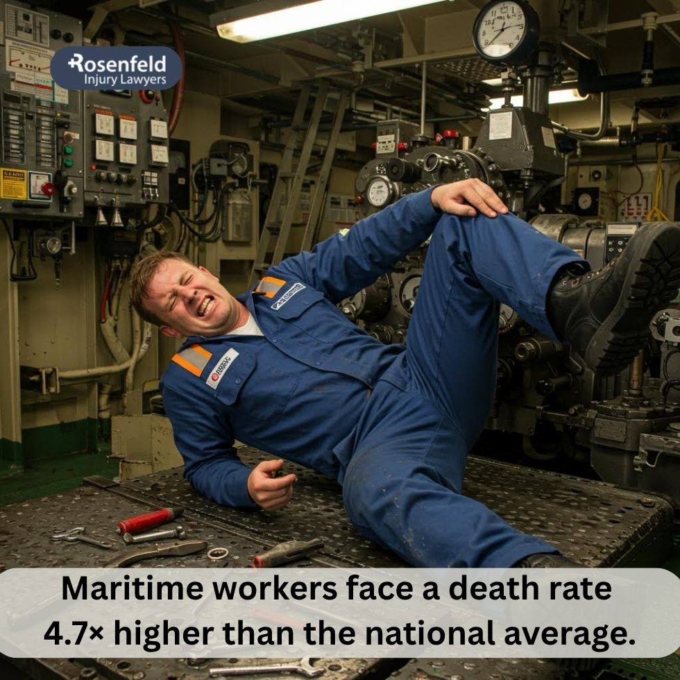 Shipyard employee receiving first aid after a workplace injury