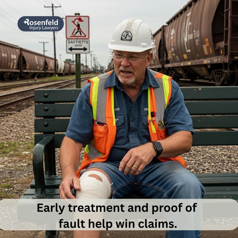 Injured rail worker in Chicago pursuing a workers’ compensation claim for job-related injuries